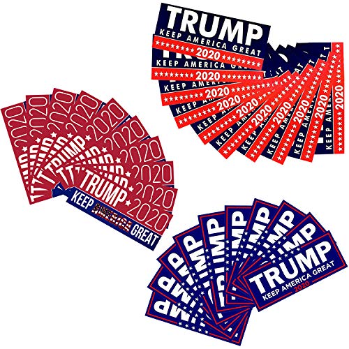 30 Pack 9 X 3 inch Trump 2020 Keep America Great Decal - Car Auto Decal Car and Truck Bumper Stickers