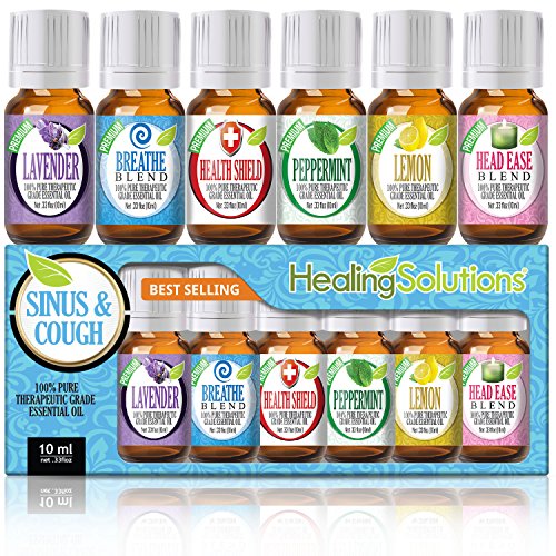 Healing Solutions Sinus Relief Therapeutic Grade Essential Oil, 10 ml (6-Pack)