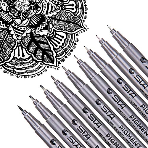Dyvicl Black Micro-Pen Fineliner Ink Pens - Waterproof Archival Ink Micro Fine Point Drawing Pens for Sketching, Anime, Manga, Comic, Artist Illustration, Technical Drawing, Bullet Journaling