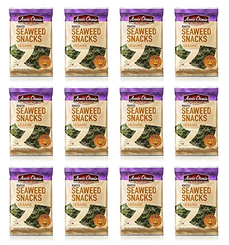 Annie Chun's Roasted Seaweed Snacks, Sesame, 0.35-ounce (Pack of 12), America's #1 Selling Seaweed Snacks