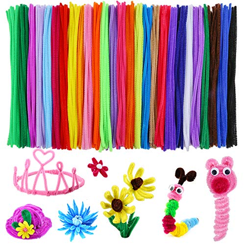 Caydo 324 Pieces Pipe Cleaners 27 Colors Chenille Stems for DIY Art Creative Crafts Decorations (6 mm x 12 Inch)