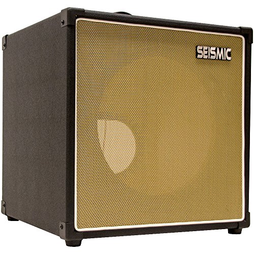 Seismic Audio - 12' GUITAR SPEAKER CABINET EMPTY - 7 Ply Birch - 1x12 Cube Cab - Black Tolex, Wheat Removable Cloth Grill - Front loading Speakerless Cabinet