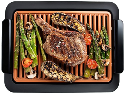 GOTHAM STEEL 1618-A Smokeless Electric Grill, Portable and Nonstick As Seen On TV (Original), Brown
