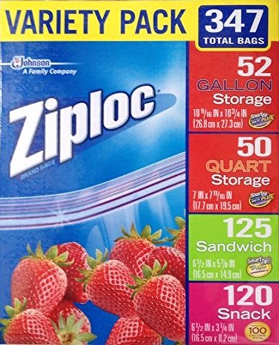 Ziploc Variety Total Bags, 347 Pack