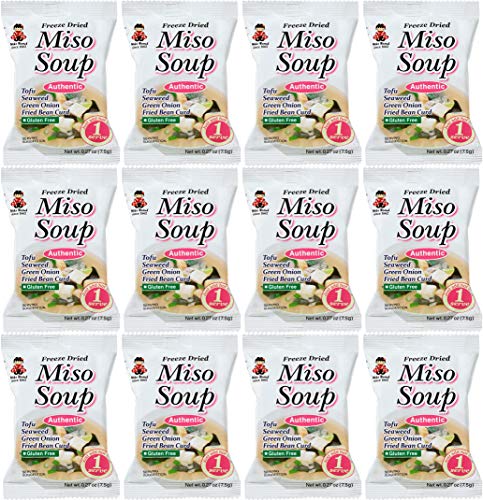 Miyasaka Freeze Dried Authentic Miso Soup, 0.27-Ounce (Pack of 12)