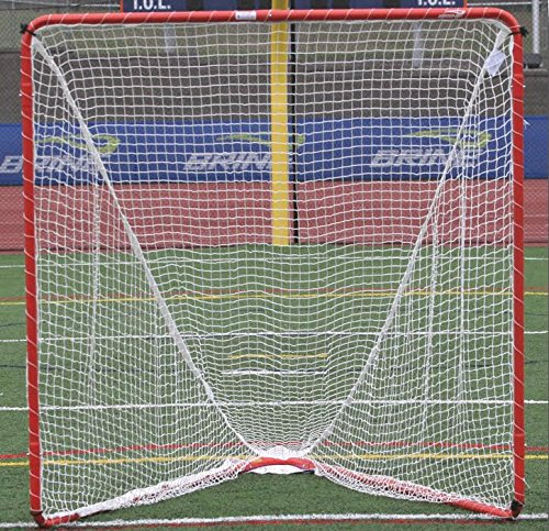 Brine Backyard Lacrosse Goal (Net Included), 6 x 6 x 7-Feet, Orange