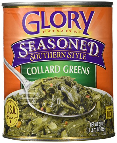 Glory Foods Seasoned Collard Greens, 27-Ounce (Pack of 6)