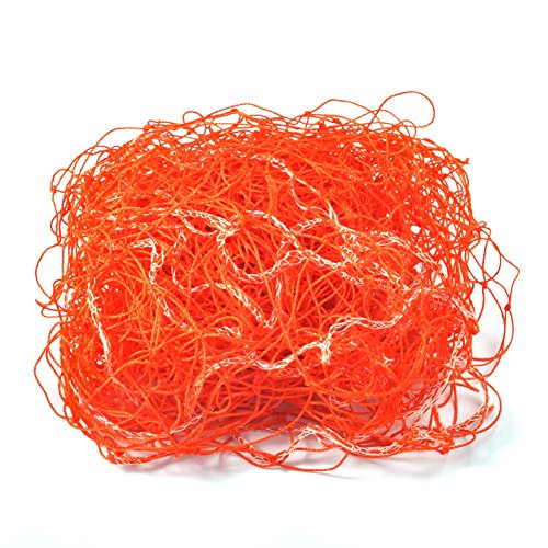VGEBY Soccer Goal Net, Soccer Replacement Net Standard Size 10 x 7ft / 18 x 7ft / 24 x 8ft for Feild Match (Color : Orange, Size : 10.56.9ft-5 People)