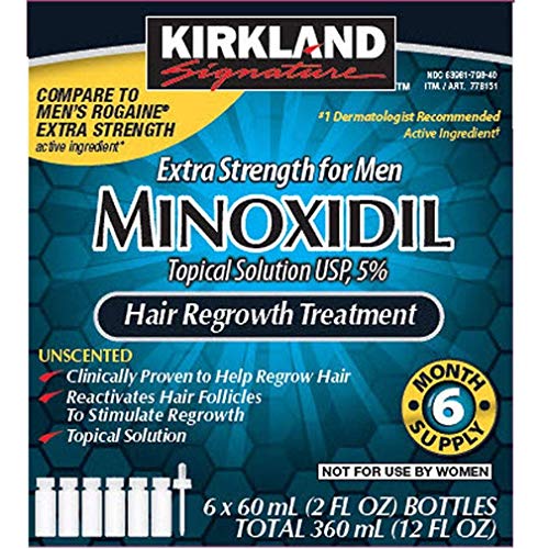 6 Months Kirkland Minoxidil 5% Extra Strength Hair Loss Regrowth Treatment Men