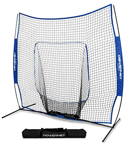 PowerNet Team Color Baseball Softball 7x7 Hitting Net w/Bow Frame (Royal Blue)