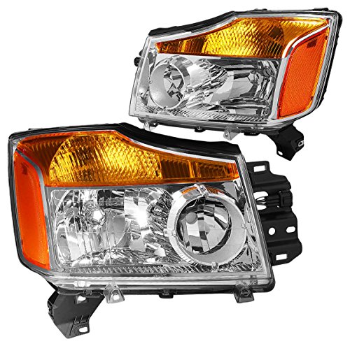 DNAMotoring HL-OH-NTIT08-CH-AM Headlight Assembly, Driver and Passenger Side