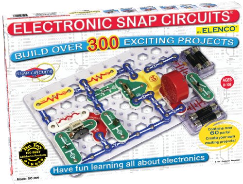 Snap Circuits Classic SC-300 Electronics Exploration Kit | Over 300 Projects | Full Color Project Manual | 60+ Snap Circuits Parts | STEM Educational Toy for Kids 8+,Black,2.3 x 13.6 x 19.3 inches