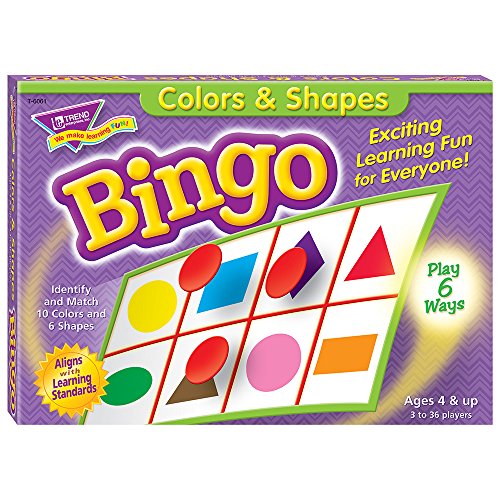 Colors And Shapes Bingo, For Ages 4 And Up