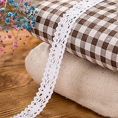 ToBeIT Cotton Lace Trim Ribbon 28.5 Yard for DIY Craft Ribbon and Wedding Decorations (2.0 White)