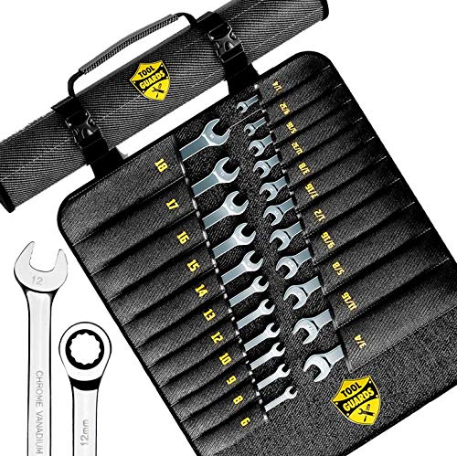 Ratcheting Wrench Set With ToolRoll - Multiple Sizes