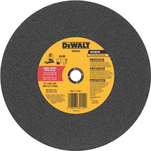 DeWalt DW8005 10 x 7/64 x 5/8 General Purpose Metal Chop Saw Wheel