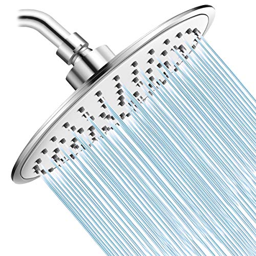 Baban Rainfall Shower Head,High Pressure 8 inch Large Rain Shower Head ABS Polish Chrome Finish with Filter to Anti-clog Anti-leak, Awesome Shower Experience for Bathroom Home Hotel