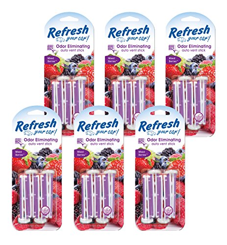 Refresh Your Car! 86539 Mixed Berries Auto Vent Stick, 6 Pack, (4 Per Pack)