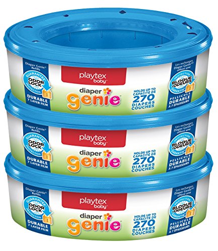 Playtex Diaper Genie Refill Bags, Ideal for Diaper Genie Diaper Pails, 270 Count (Pack of 3)